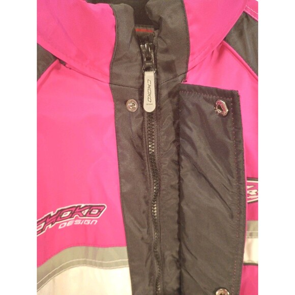 Choko Hot Pink Racing Snowmobile Jacket Women's 18 Powersports Waterproof HR4 - Picture 8 of 16